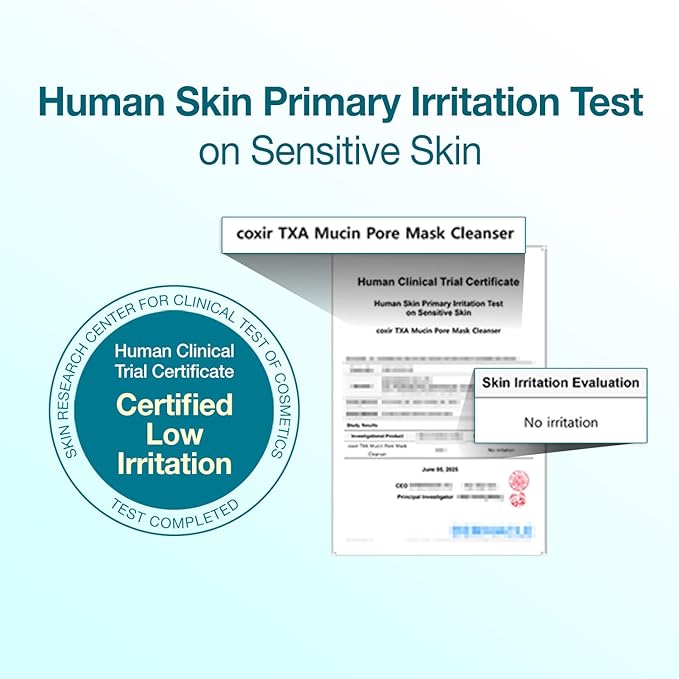 coxir TXA MUCIN ALL-IN-1 PORE MASK –Gelato Texture Wash-Off treatment | Ampoule Mask-to-Foam | Charcoal+ Snail+TXA | Blackhead Remover |Daily Pore Detox for Oily & Sensitive Skin|4.05fl.oz-BrightBean Baby