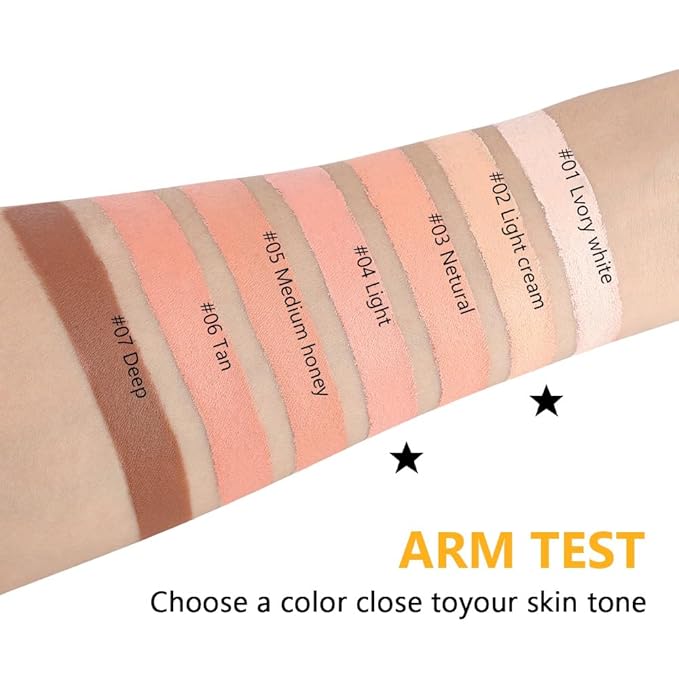 Kaely 2Pcs Pot Concealer Full Coverage Set,under Eye Brightener Concealer for Conceals Dark Circles,Waterproof Foundation Face Makeup Brush Kit,Color Correcting Concealer,02+04-BrightBean Baby