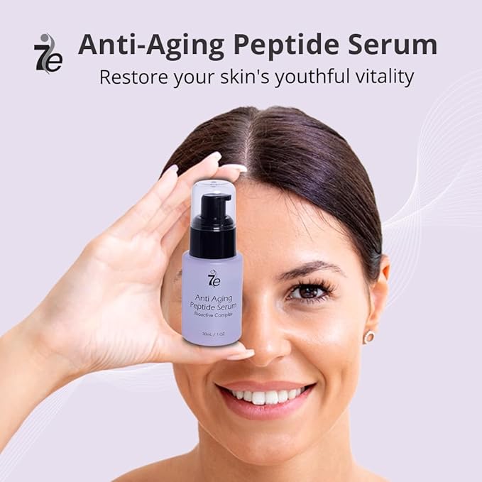 7E Wellness:Anti-Aging Peptide Serum, Anti-Wrinkle Copper Peptide Serum With Hyaluronic Acid & Polypeptides - Supports Collagen & Elastin Production | Brightening, Firming & Hydrating for Face-BrightBean Baby