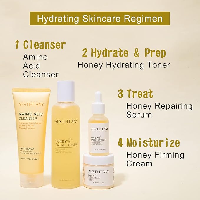 Honey Hyaluronic Acid Face Serum, 30ml / 1.06 fl.oz | Honey Purity 30% | Vit E - Anti Aging Facial Serum for Skin Care | Face Serum for Women | for All Skin Type-BrightBean Baby