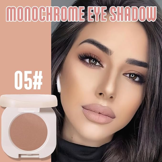 Pressed Single Matte Eyeshadow Palette, Brown eyeshadow For Old Women, Pigmented Waterproof Sombras Para Ojos, Single Pressed Powder Vegan, Talc, Paraben & Cruelty Free(05)