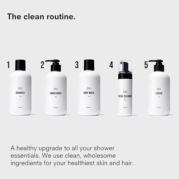 Public Goods Conditioner for Women & Men | Natural Conditioner to Protect & Moisturize Dry Hair | Made with Organic Essential Oils | Sulfate & Paraben Free | Vegan Friendly | 34 Fl Oz Refill-BrightBean Baby