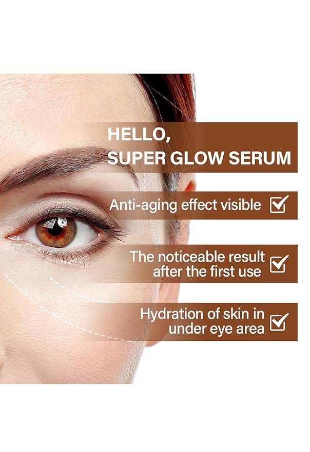 Caffeine Eye Serum Under Eye Treatment Serum for Moisturizing Anti-Aging Brightening Eye Serum, Caffeine Eye Cream for Wrinkles, Dark Spots and Dark Circles Beauty Skin Care-BrightBean Baby