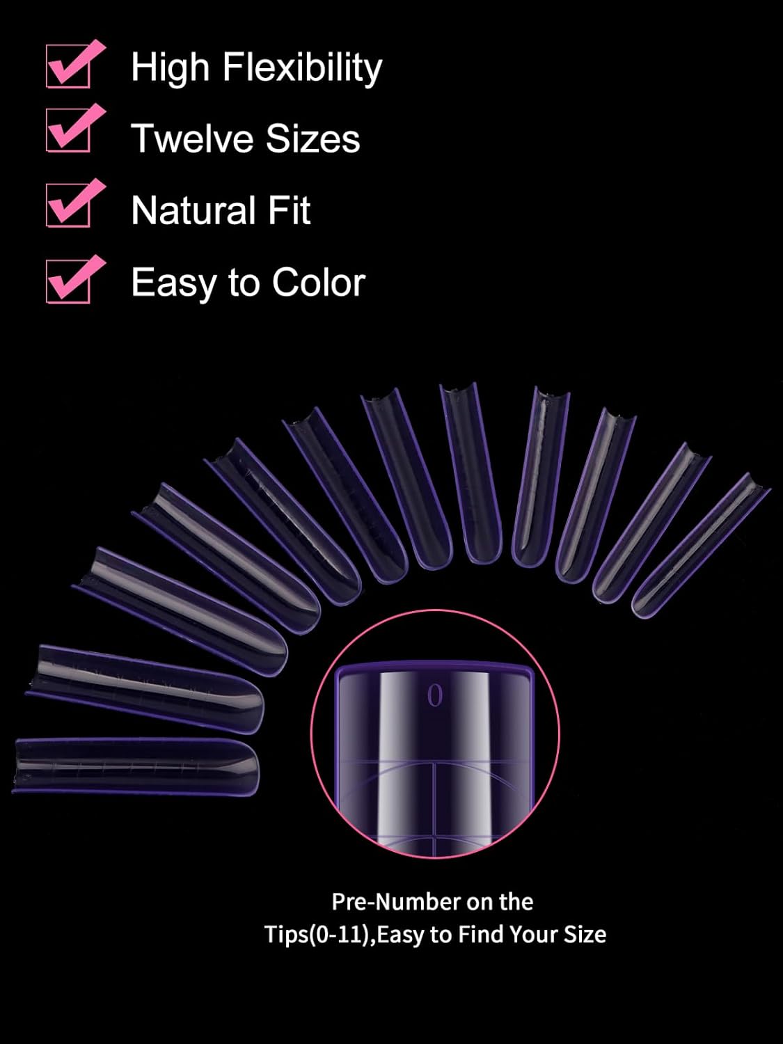 EBANKU Dual Nail Forms for Poly Extension Gel, 120 PCS Purple Square Nail Molds Reusable 12 Sizes Nail Extension Forms for Builder Gel Manicure Design Salon DIY-BrightBean Baby