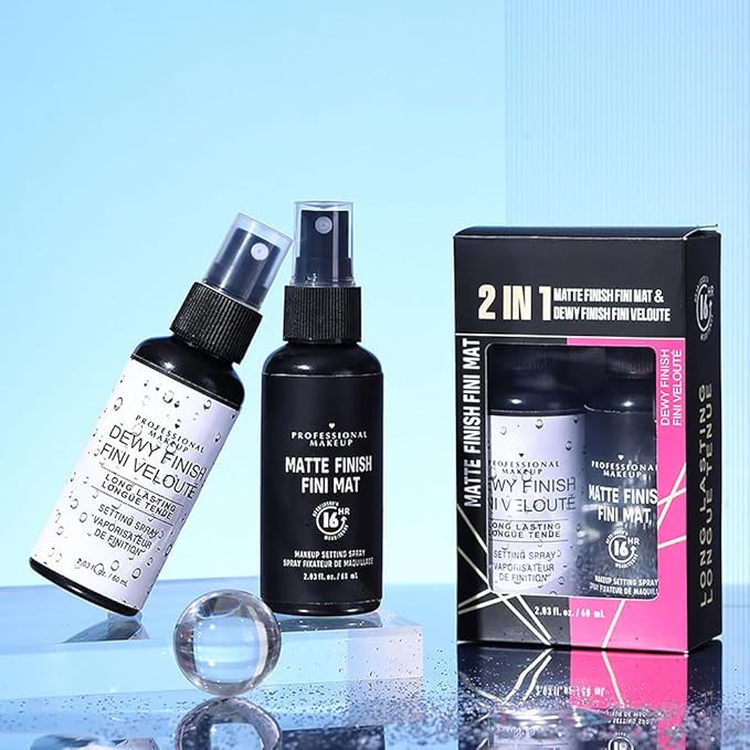 Kaely 2IN1 Hydrating Setting Spray for Face,Primer Face Makeup Matte Dewy Finish,Waterproof Setting Spray for Makeup Long Lasting,Oil Control,maquillaje Up To 16 Hours,Vegan & Cruelty-Free-BrightBean Baby