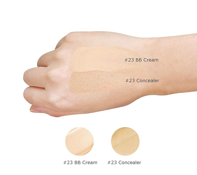 YADAH Silky Fit Concealer BB Cream (23 Natural Beige, 1.18fl oz) - 2-in-1 Korean Makeup for Flawless Skin, Tinted Moisturizer for Blemish Cover. Long-Lasting, All-Day Wear.-BrightBean Baby