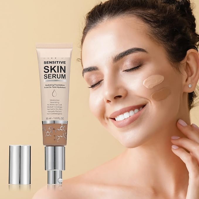 MAEPEOR Hydrating Foundation 6 Colors Full Coverage Liquid Foundation Naturally Mattle Oil-Control Foundation for All Skin Tone (05 Tan)-BrightBean Baby
