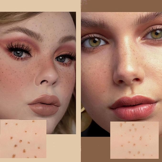 Freckle Pen Face Concealer Point Out Natural Waterproof Longlasting Fake Freckles 2 Pcs Light Brown & Natural Coffee-BrightBean Baby