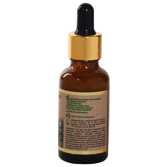 Roots & Herbs Ayurvedic Natural Treatment 100% Vegan No Paraben Lavang Rehydrating Skin Moisturizer Elixir for Men- 50 ML-BrightBean Baby
