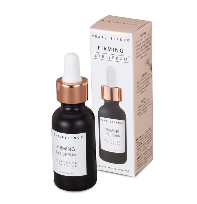 Pearlessence Firming Eye Serum with Caffeine + Peptide – Rejuvenates Puffy Eyes & Reduces Under Eye Bags | Made in USA & Cruelty Free (1oz)-BrightBean Baby