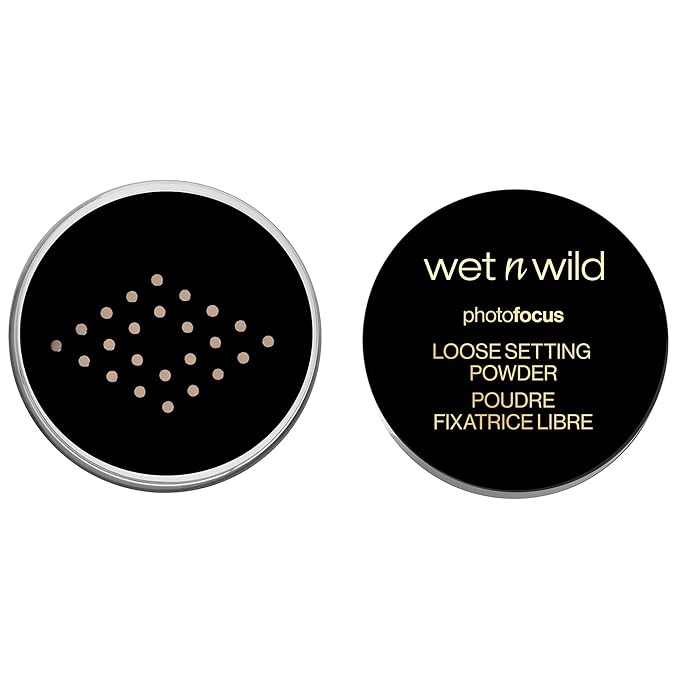 wet n wild Photo Focus Loose Baking Setting Powder, Highlighter Makeup, Suitable for All Skin Tones, Banana-BrightBean Baby