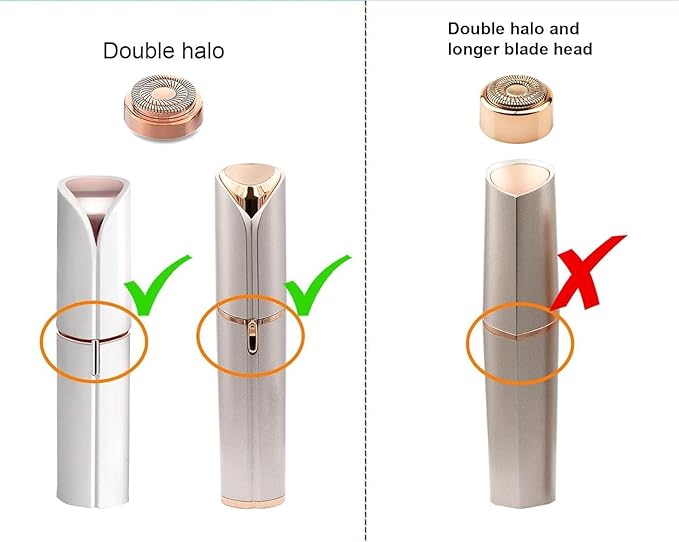 Facial Hair Remover for Women Replacement Heads for Generation (2PC)- as Seen on TV Painless Face Shaver -Mini Hair Remover, Electric Razor Shaver Portable