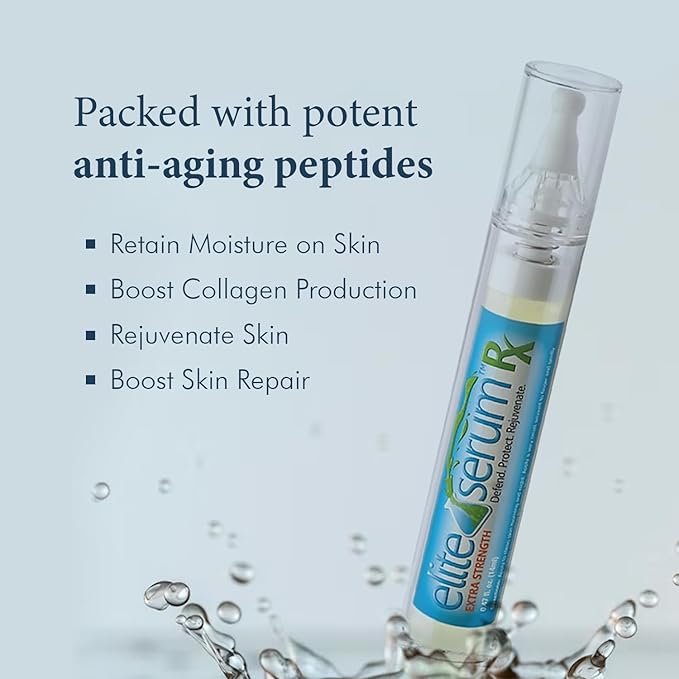 Elite Serum Rx - Anti Aging Under Eye Serum for Dark Circles and Puffiness with 8 Patented Peptides - Extra Strength Lifting and Firming Treatment for Wrinkle Repair and Eye Bag Removal-BrightBean Baby