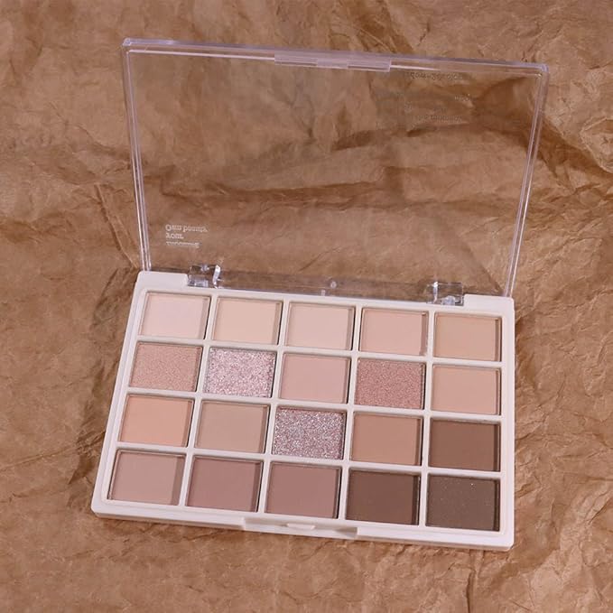 20Colors Rose Gold Dark Brown Nude Basics Matte Eyeshadow Palette,Eye Shadow Travel Makeup Palette all in one Long Lasting Waterproof Ultra-Blendable,Great for Travel Gift Kit
