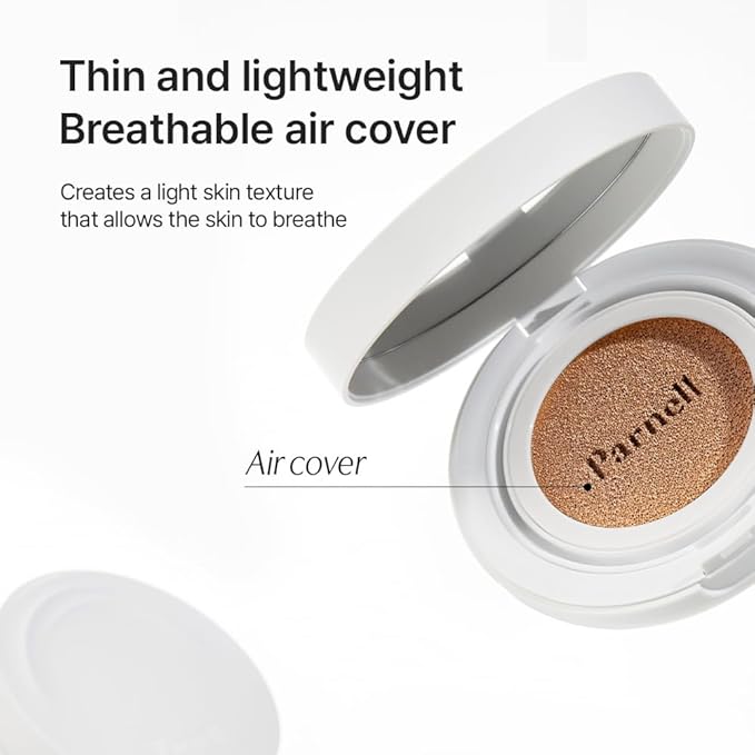 Parnell Cicamanu Serum Cushion - Moisturizing Foundation for Soothing, Coverage, Glass Skin and Lightweight for Sensitive and Dry Skin Pearl Skin (0.52 Fl Oz) (19N)-BrightBean Baby