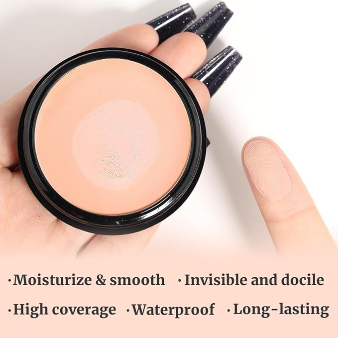Kaely Color Correcting Concealer,Cream Pot Concealer Full Coverage,under Eye Concealer Palette for Conceals Dark Circles,Waterproof Foundation Face Makeup,04 Neutral-BrightBean Baby