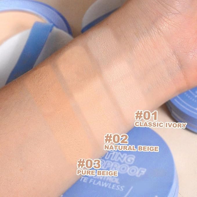 Pressed Matte Face Powder Makeup & Setting Powder for Poreless Wrinkle Blurring Contour Concealer Finishing,Lightweight,High Coverage,Shine Control, N.W 10g (03#)-BrightBean Baby