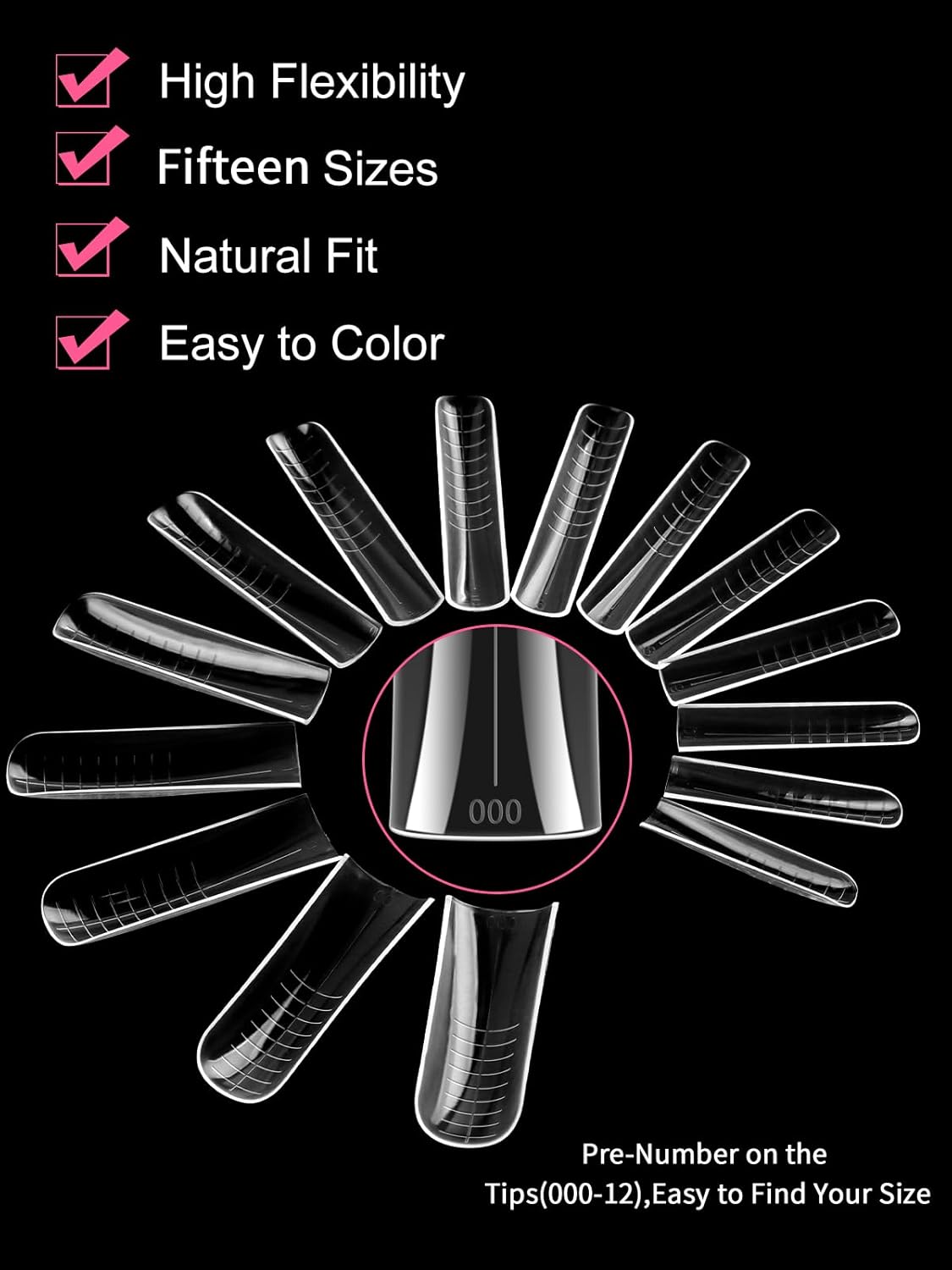 EBANKU Dual Nail Forms for Poly Extension Gel, 150 PCS Duck Nail Molds Reusable 15 Sizes Nail Extension Forms for Builder Gel Manicure Design Salon DIY-BrightBean Baby