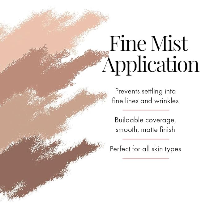 Jerome Alexander MagicMinerals AirBrush Foundation, Spray Makeup with Skincare Active Ingredients, Ultra-Light, Buildable, Full Coverage Formula (Warm Medium)-BrightBean Baby