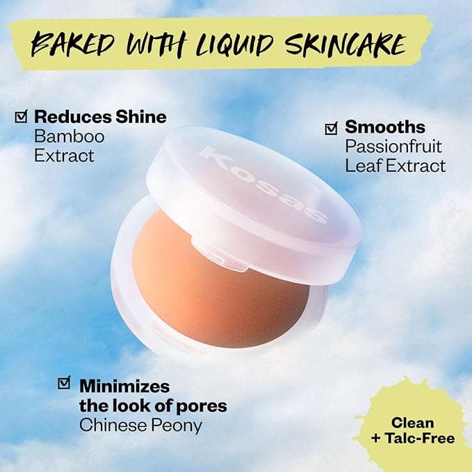 Kosas Cloud Set Face Setting Powder | Smoothing Shine Control, Soft, Sheer Setting Translucent Makeup Finish, Portable & Long-Lasting (Sheer Light Medium)-BrightBean Baby