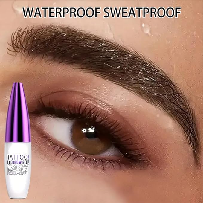 Peel Off Tattoo Brow Tint Gel - 2pcs Light Brown Eyebrow Kit, Waterproof, Transfer-Proof & Sweatproof, Quick Peel Formula for Natural Fuller Brows, Mother’s Day Gifts for Women All Skin Types-BrightBean Baby