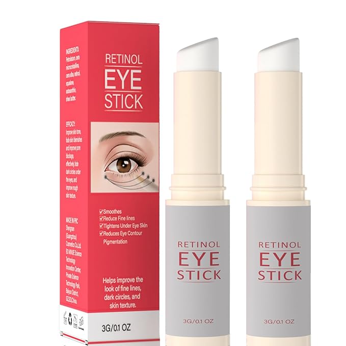 2Pcs Retinol Eye Stick, Retinol Under Eye Cream for Puffiness and Dark Circles, Hydrating Eye Cream Anti Aging for Enhanced Under Eye Nourishment.-BrightBean Baby