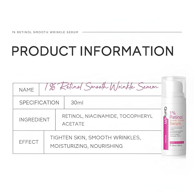 1% Retinol Serum for Face, Facial Serums for Anti Aging with Retinol, Niacinamide & Vitamin E for Fine Lines, Wrinkles & Dark Spots, Daily Skincare to Smooth & Firm Skin, 1.06 fl. oz, Pack of 2-BrightBean Baby