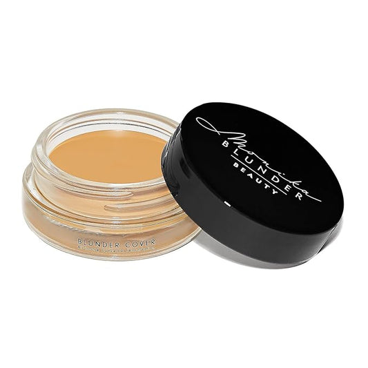 Monika Blunder Beauty - Blunder Cover Foundation Concealer - Shade: 4.5 - Vier.5 - Medium, Bronze Olive Undertones - Clean Beauty, All-In-One, Cruelty-Free, Vegan (4.5 - Vier.5) - 0.62 oz-BrightBean Baby