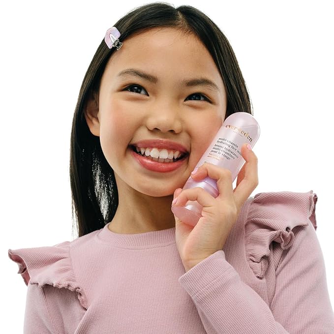 Evereden Kids Multi-Vitamin Hydrating Face Mist | Nourishing Face Spray, Preppy Skincare Essential for Ages 6+ | Clean Formula Safe for Sensitive Skin | Multi-Vitamin Complex, Peach & Mango Juice-BrightBean Baby