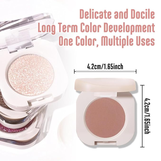 Pressed Single Matte Tan Eyeshadow Palette, Brown Eyeshadow For Old Women, Neutral Matte Pressed Powder Single Vegan Eyeshadow; Talc, Paraben & Cruelty Free, (03)