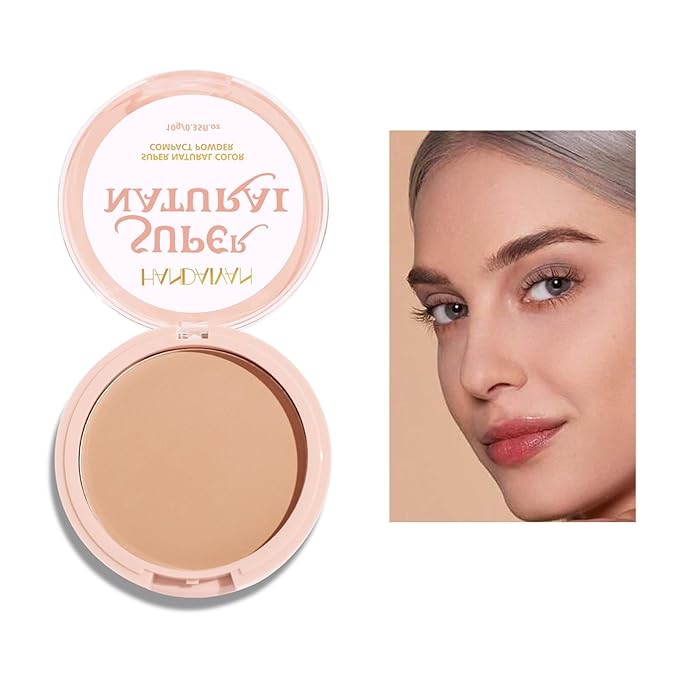 Pressed Face Powder Makeup Mineral Foundation Finishing Powder Pressed Finishing and Setting Powder Loose Setting Powder Makeup #04-BrightBean Baby