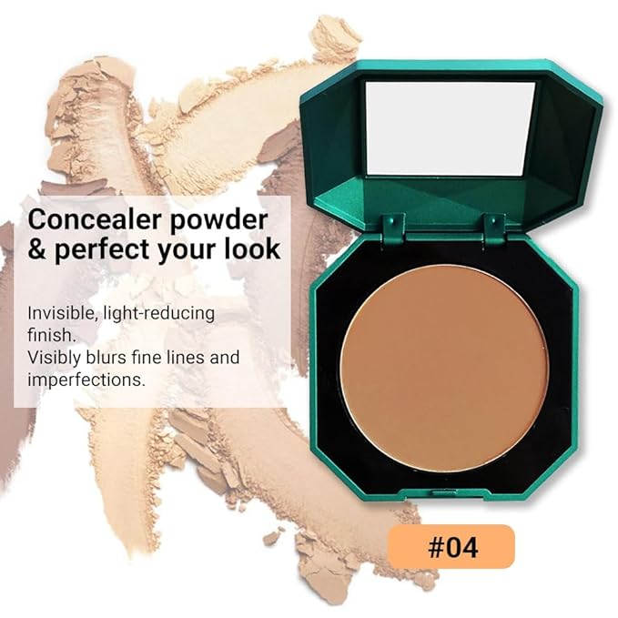 Pressed Matte Face Powder Makeup & Setting Powder for Poreless Wrinkle Blurring Contour Concealer Finishing,Lightweight,High Coverage,Shine Control, N.W 10g (04)-BrightBean Baby