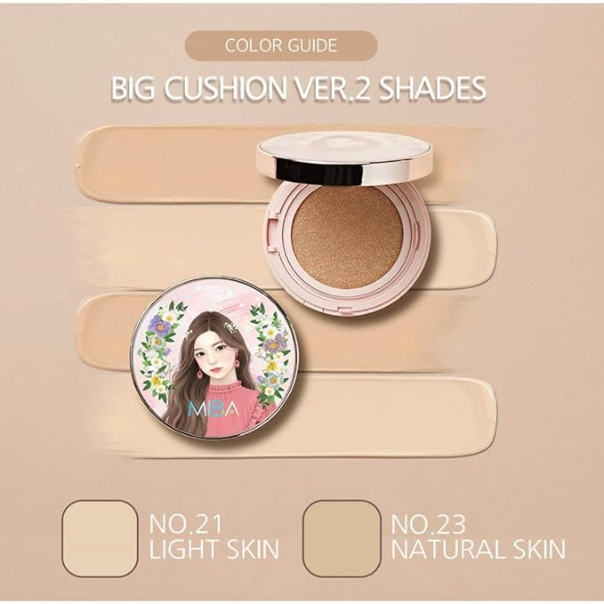 Miba SEASON 2 Full Coverage Big Cushion Foundation SPF50+ PA++++ Refill (23)-BrightBean Baby