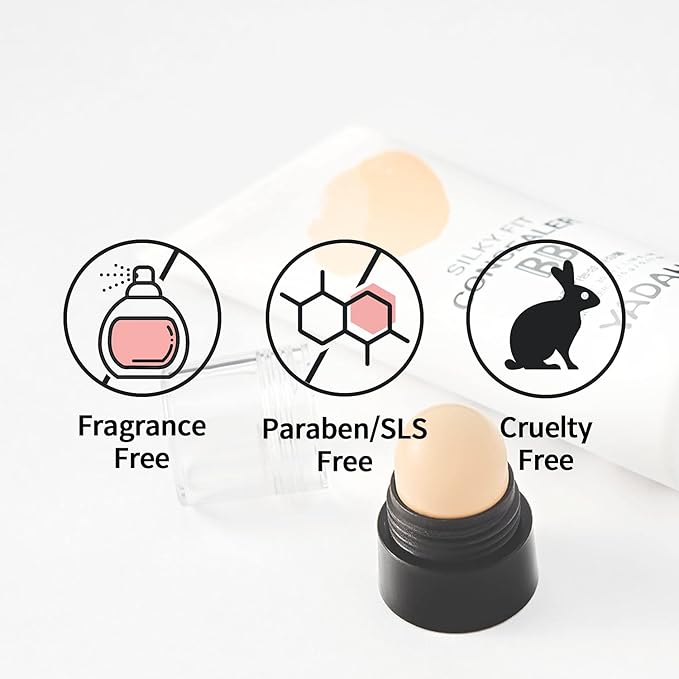 YADAH Silky Fit Concealer BB Cream (21 Light Beige, 1.18fl oz) - 2-in-1 Korean Makeup for Flawless Skin, Tinted Moisturizer for Blemish Cover. Long-Lasting, All-Day Wear.-BrightBean Baby