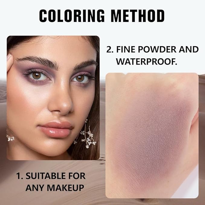 Kaely Taupe Single Eyeshadow Makeup, Neutral Powde Eye Shadow for Older Women, Lavender Plum Mauve Matte Eyeshadow Palette Pigmented Waterproof, sombras para ojos, Lightweight Blendable, 05
