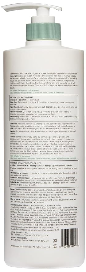 Unwash Bio-Cleansing Conditioner - Gentle, Hydrating Co-Wash Cleansing Conditioner, Sulfate & Paraben Free, for Curly, Coily & Dry Hair, 33.8 fl oz-BrightBean Baby