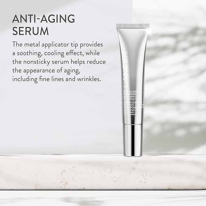 Lancer Skincare 3D Hyaluronic Eye Serum with Vitamin C Brightening Complex, Anti-Aging Eye Cream, 0.5 Fluid Ounces-BrightBean Baby