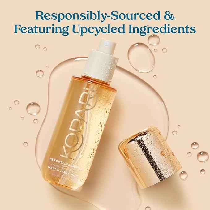 Kopari Hair & Body Mist Seychelles Sands, Long-Lasting Creamy Vanilla & Musk Scent, Seductive Warm Fragrance, Toasted Vanilla, 4 oz-BrightBean Baby
