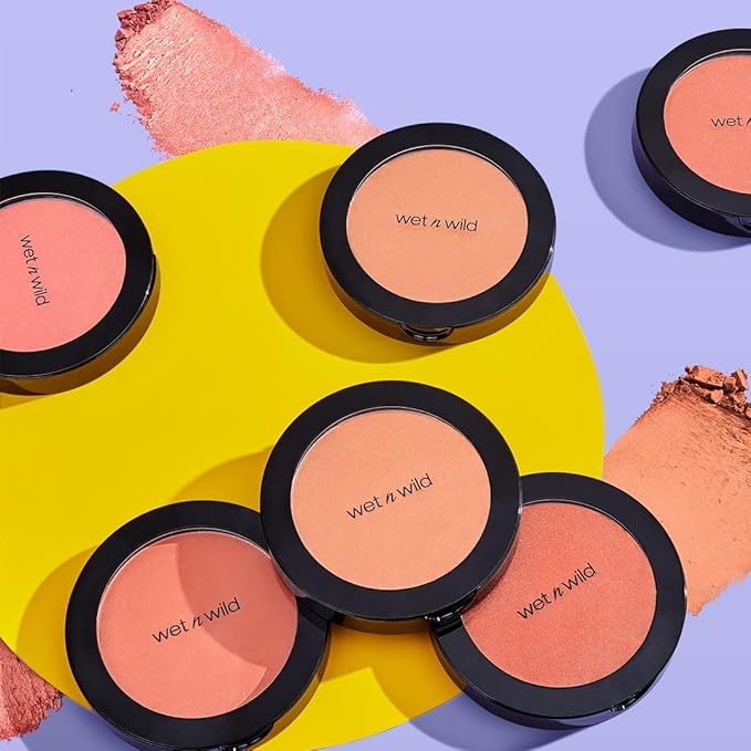 wet n wild Color Icon Blush, Effortless Glow & Seamless Blend infused with Luxuriously Smooth Jojoba Oil, Sheer Finish with a Matte Natural Glow, Cruelty-Free & Vegan - Pearlescent Pink(Packaged)-BrightBean Baby