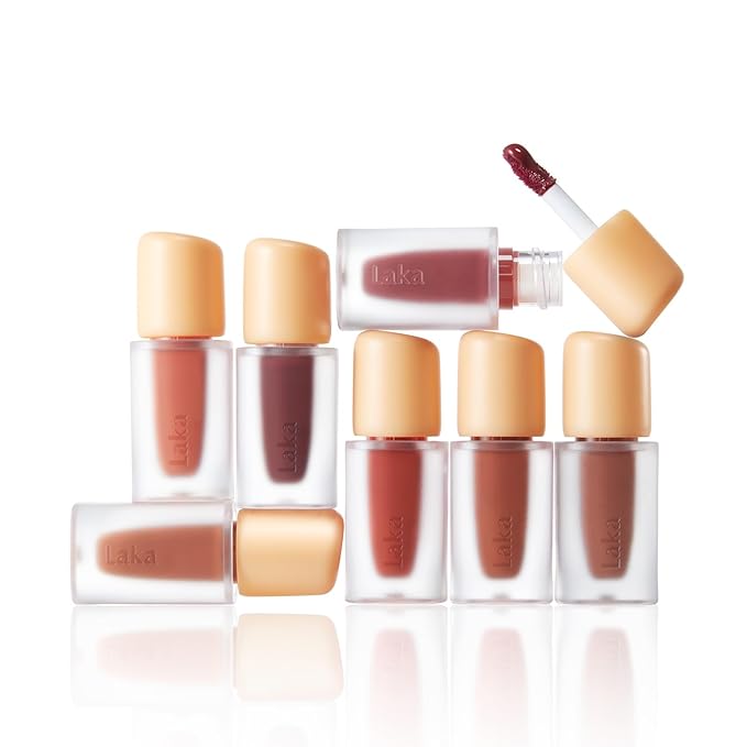 Laka Fruity Glam Tint, 4.5g/0.15 oz., Glowing Lip Stain with Wide Color Spectrum, Hydrating & Lightweight Texture, Long-Lasting Bold Stain, Non-Sticky, Vegan, K-Beauty (#123 Unsweet Berry)-BrightBean Baby
