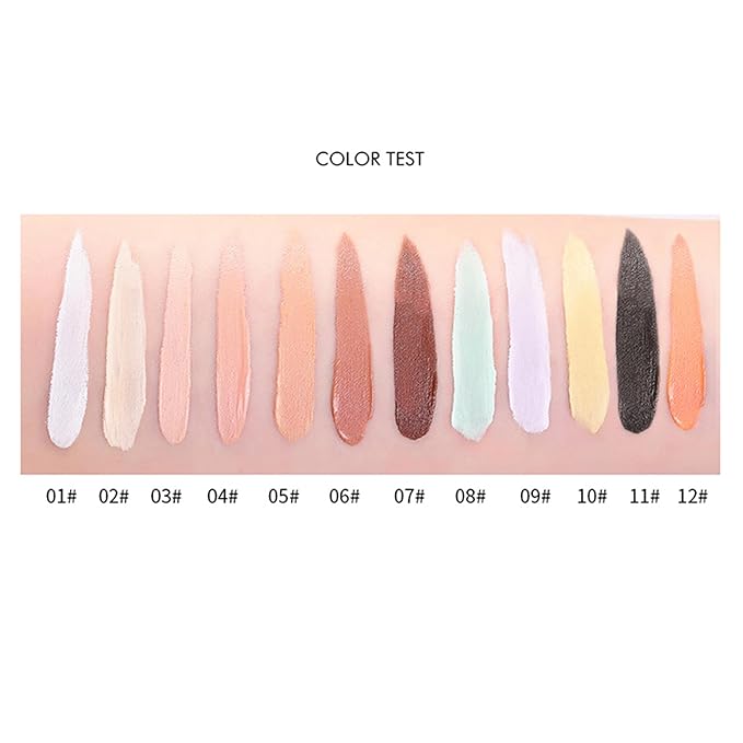 Mallofusa Single Color Face Makeup Concealer Foundation Palette Moisturizing 0.49oz (Black)-BrightBean Baby