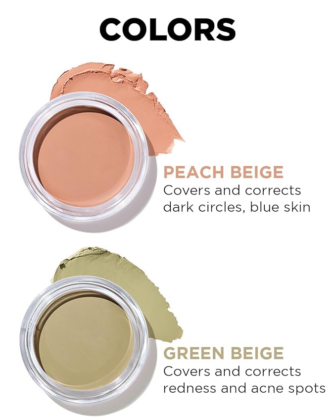 THESAEM Cover Perfection Pot Concealer #Peach Beige - High Adherence & Coverage Balm, Conceals Dark Circles, Corrects Dark Under Tones, Matte Finish Sebum Control for Oily and Combination Skin-BrightBean Baby
