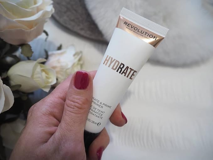 Makeup Revolution Hydrate Primer, Water-Based Primer with Vitamin E & Hyaluronic Acid, Lightweight Formula, Vegan & Cruelty-Free, 0.95 Fl Oz-BrightBean Baby