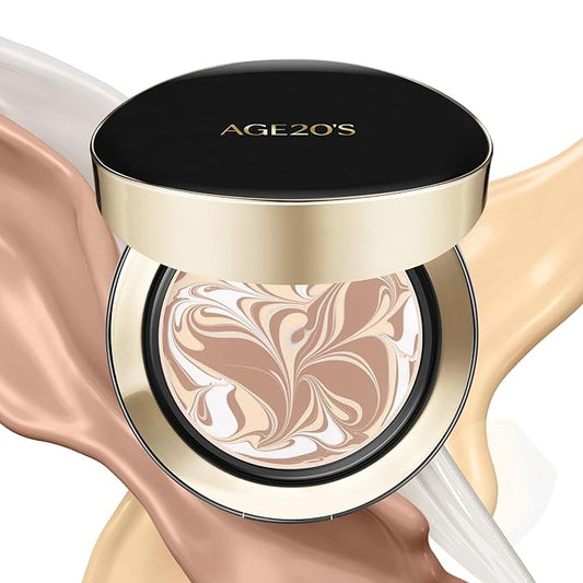 AGE20'S Signature Essence Pact SPF 50+ | Pack of 1 | 23W BEIGE | Cream Foundation, Dewy Finish, Natural Coverage | Korean Cushion Foundation-BrightBean Baby