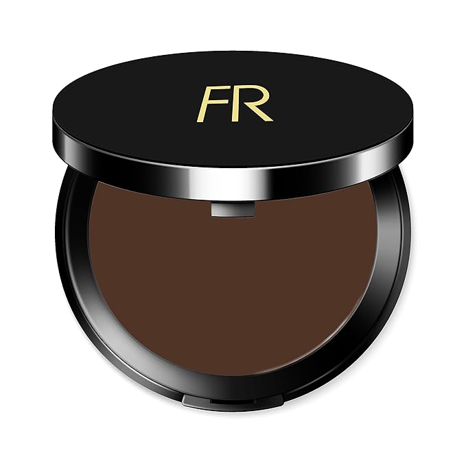 Cream To Powder Foundation by Flori Roberts, Full Coverage for Women of Color or Deeper Skin Tones, Long Lasting Makeup, Matte Finish, Covers Uneven Complexion and Hides Imperfections, 0.30 oz-BrightBean Baby