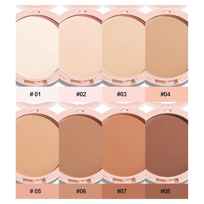 Pressed Face Powder Makeup Mineral Foundation Finishing Powder Pressed Finishing and Setting Powder Loose Setting Powder Makeup #05-BrightBean Baby