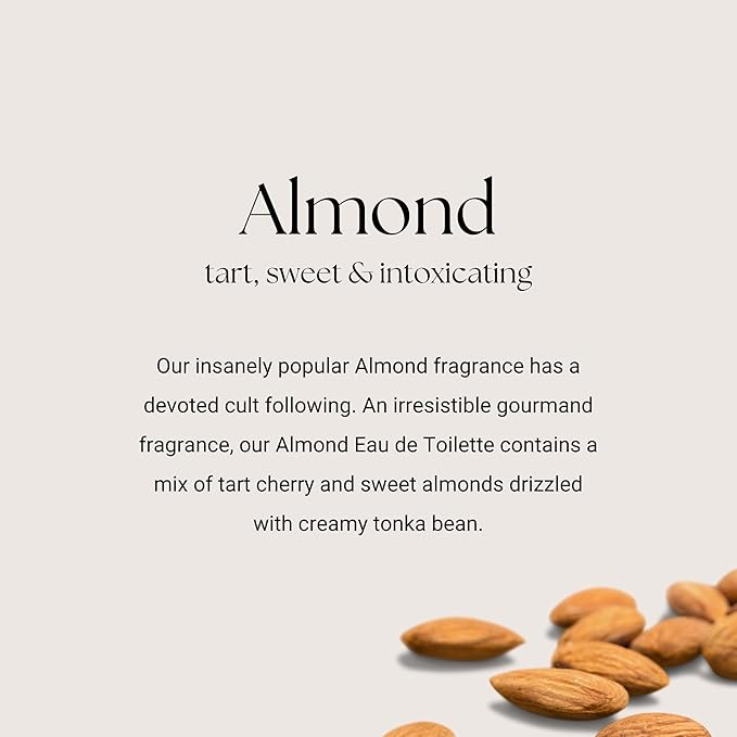 Caswell-Massey Almond Eau de Toilette Discovery, Indulge in the Warm and Inviting Scent of Almond, Cherry & Sandalwood, Sample Size Vial, Perfume for Men & Women, 0.25 Fl Oz-BrightBean Baby