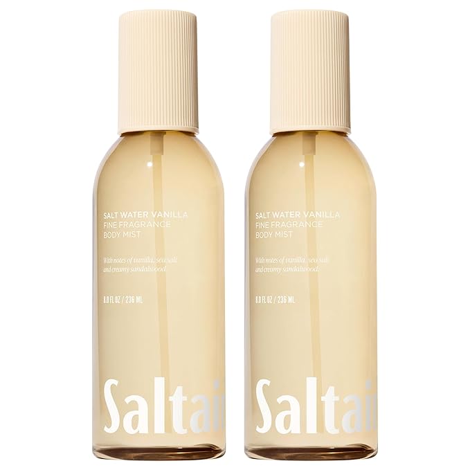 Saltair Body Mist 2 Pack - Fine Fragrance, Lightweight Body Spray Mist with Salt Water Vanilla Scent. Long Lasting Perfume Mist. 2x 8oz Bottles-BrightBean Baby