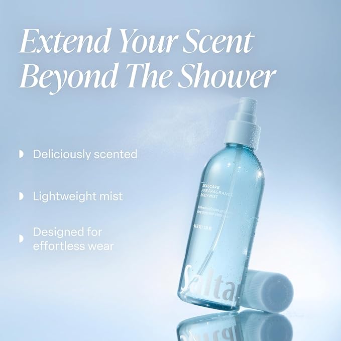 Saltair Body Mist 2 Pack - Fine Fragrance, Lightweight Body Spray Mist with Seascape Scent. Long Lasting Perfume Mist. 2x 8oz Bottles-BrightBean Baby