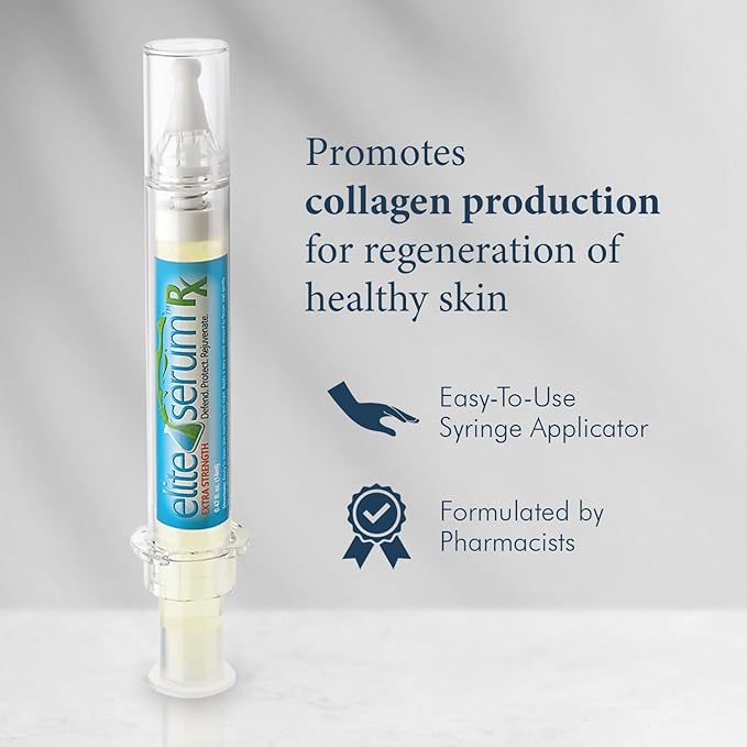 Elite Serum Rx - Anti Aging Under Eye Serum for Dark Circles and Puffiness with 8 Patented Peptides - Extra Strength Lifting and Firming Treatment for Wrinkle Repair and Eye Bag Removal-BrightBean Baby
